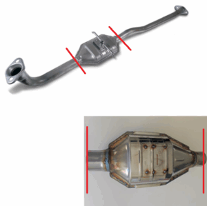 Suzuki Swift univerzális katalizátor betét 50 es csővégekkel 1.0 1.3, Euro II motorokhoz. A régi katalizátort kivágva, annak helyére tudod hegeszteni (14190 80E00,KATCP1550E2)