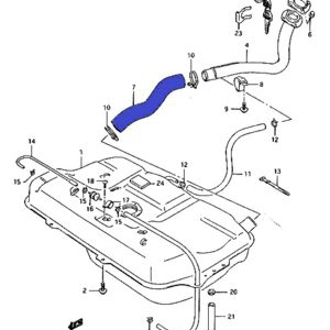 Suzuki Swift 1990-2003 benzin beöntő cső