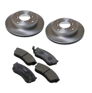 Suzuki Swift féktárcsa + fékbetét szett 1.0-1.3 1990-1997 Nipparts tárcsák + Nipparts betétek (J3308006